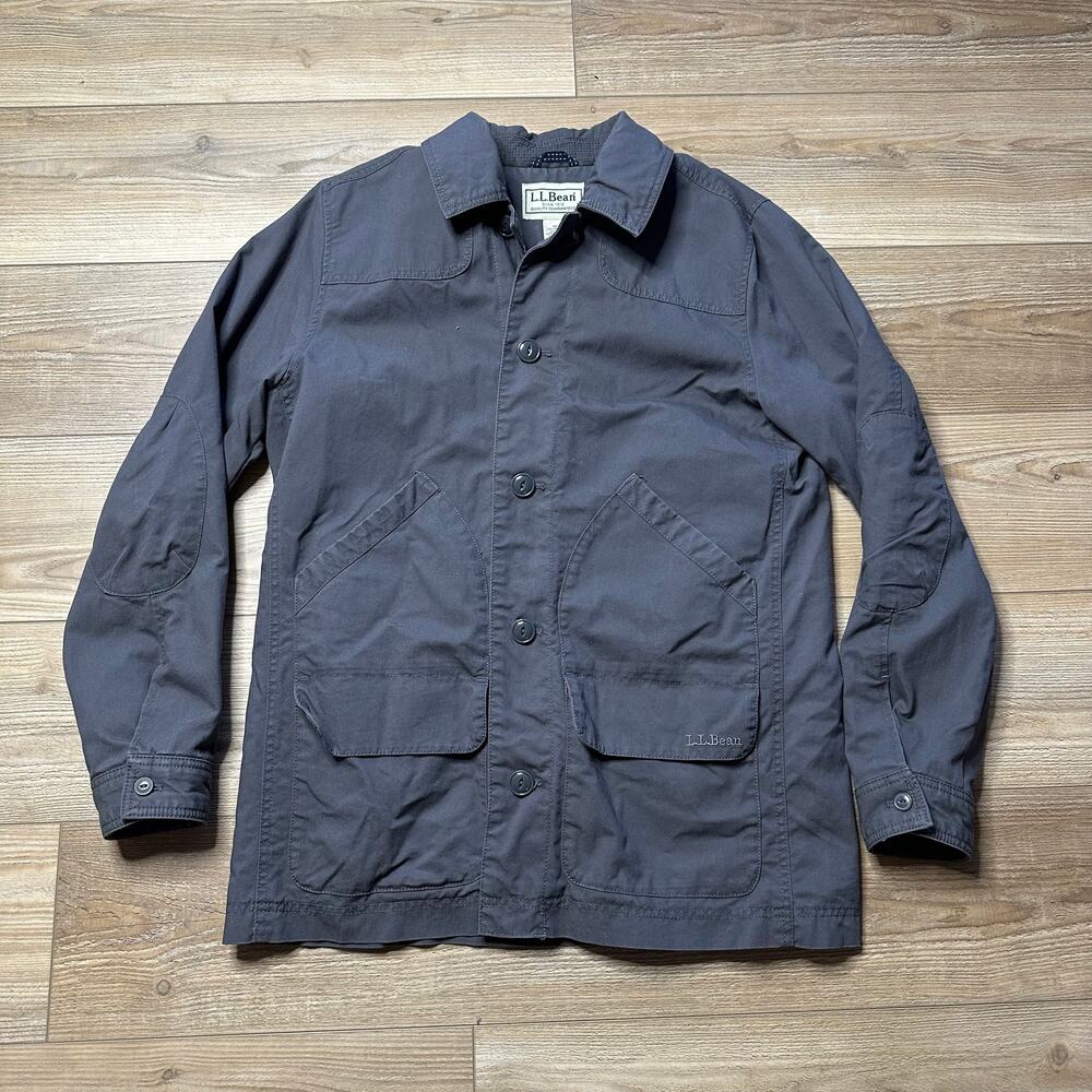 L.L.Bean Vintage Gray Cotton Canvas Barn Jacket Chore Coat Size Medium